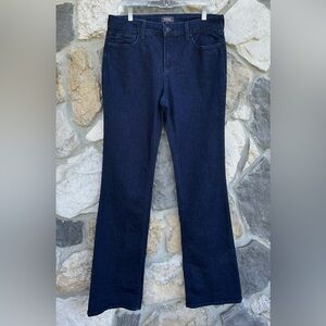 NYDJ Barbara Bootcut Jeans Size 12 Lift Tuck Dark Wash Denim Slimming High Rise